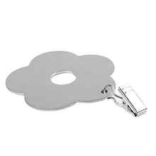 DEI 8pcs Tablecloth Weights Stainless Steel Flower-Type Tablecloth Pendant with Clips Heavy-Duty Table Clamps
