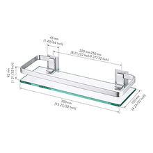 Umi.. Essentials Wall-Mounted Aluminum and Glass Bath Organizer Shelf