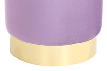 One Couture - Sgabello in velluto, con base in metallo, colore: Viola