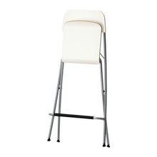 Ikea Franklin - Sgabello da bar con schienale pieghevole, colore: Bianco/Argento