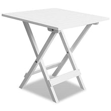 Oushome Tavolo da Bistrot Bianco 46x46x47cm in Legno Massello di Acacia
