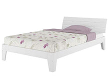 Erst-Holz Elegante Bianco Telaio Letto 120x200 in Pino Senza doghe e Materasso 60.54-12WoR