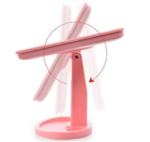 KK Timo. Nero Vanity Specchio di Trucco, Hot 360 Gradi di Rotazione dello Specchio di Trucco Regolabile Schermo 16/22 LED Illuminati a LED Portatile Luminoso Cosmetic Specchi