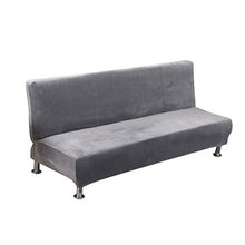 C/N Copridivano Letto Senza braccioli in Velluto Elasticizzato Copridivano clic clac Pieghevole 2 posti Fodera per Divano Senza braccioli Grigio Chiaro