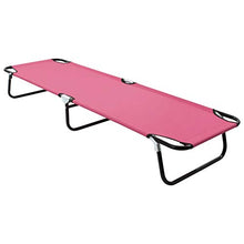 FAMIROSA Lettino Prendisole Pieghevole in Acciaio Rosa