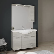 Kiamami Valentina MOBILE BAGNO A TERRA 105 CM CON ANTE LAVABO E SPECCHIO | RIMINI