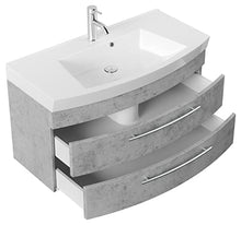 Mobile bagno curvo Bella 100cm grigio cemento