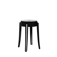 Kartell Charles Ghost 4897E6 - Sgabello 46 cm, Colore: Nero brillante