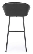 SGABELLO BAR JACKY PU NERO VINTAGE