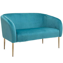 homcom Divano 2 Posti Seduta Imbottita Schienale e Braccioli, Arredamento Soggiorno, Sala, Ufficio, Verde, 124x73x76cm