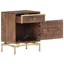 vidaXL Legno Massello di Mango Comodino Tavolino da Notte Armadietto per Letto Mobiletto per Camera da Letto Arredamento 40x30x50 cm