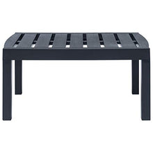 vidaXL Set Salotto da Giardino 3 pz Plastica Antracite Tavolino Sedie Cuscini