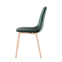 Set di 4 sedie da Pranzo in Velluto Sedie Casual Imbottite con Design retrò e Gambe in Metallo