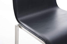 Sgabello Bar Impilabile Avola In Acciaio E Similpelle I Sedia Alta Da Cucina Con Schienale Altezza Seduta 78 CM, Colore:nero