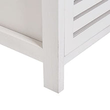 Beliani Comodino Rustico in Legno di Paulownia con 3 Cassetti Bianco Lucky