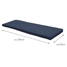 Beautissu Cuscini per dondoli e altalene da Giardino & Balcone Loft HS - Set da 2 unità 180x50 cm - Blu Scuro