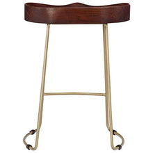 Sgabelli da Bar Gavin 2 Pezzi Sgabelli da Bar Sedie da Cucina 46x38x52 cm Legno con Barra d'Acciaio