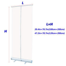 Trasparente PVC Pull Up Roll Banner Schermo in Pellicola, Schermo da Pavimento, Separatore Pop-up in PVC 200cm di Altezza
