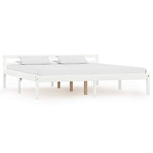 FAMIROSA Giroletto con 2 Cassetti Bianco in Massello di Pino 160x200 cm-0418