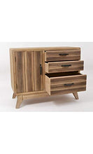 Edell – Cassettiera in legno con 3 cassetti, 1 anta Odeon