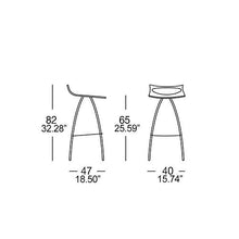 Scab Set 2 Design Diablito Sgabello con Seduta h. 65 cm Lino