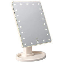 YO-HAPPY Staffa di Supporto, 16/22 LED Touchscreen Oscuramento LED Specchio per Trucco Specchio cosmetico con Rotazione a 360 °