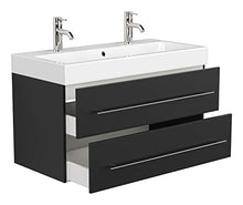 Mobile bagno Sunrise nero satinato