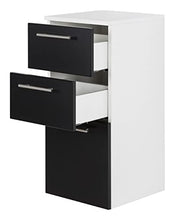 Armadio bagno pensile SANTINI frontale in nero satinato