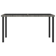 SKM Set da Pranzo da Giardino 7 pz in Polyrattan Grigio (50.55kg)