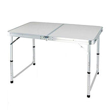 AWJ Tavolo da Picnic per Interni all'aperto Tavolo da Campeggio Pieghevole, Buffet Extra Resistente da 120 cm per Feste in Giardino, 3 Marce Regolabili in Altezza, capac