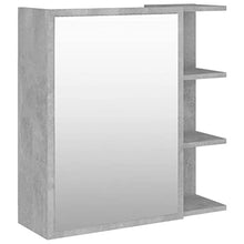vidaXL Armadietto a Specchio Grigio Cemento 62,5x20,5x64 cm Truciolato