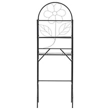 lyrlody Scaffale da Bagno, Bel Design Floreale Nero per WC per la casa