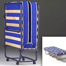 Letto pieghevole 80 x 190 cm + materasso a 15 doghe