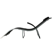 Outsunny Sdraio Chaise Longue Pieghevole da Giardino Acciaio e Textilene 172x62x66cm Nero