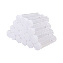 PandaHall 100PCS Contenitori Bottiglie di Plastica con Tappo per Perline, Colore Trasparente, Circa 55mm di Lunghezza, 15mm di Larghezza