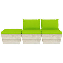 FAMIROSA Set Divani da Giardino su Pallet 3 pz con Cuscini Legno Abete-3419