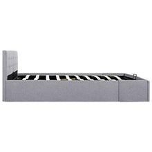 SKM Giroletto con Contenitore Grigio Chiaro in Tessuto 180x200 cm