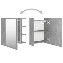 vidaXL Armadietto a Specchio Grigio Cemento 62,5x20,5x64 cm Truciolato