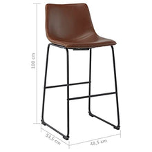 vidaXL Sgabelli da Bar 2 pz Marrone Chiaro in Similpelle