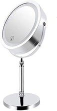 HMMN Specchio a Doppia Lato Vanity con LED, Lente di ingrandimento a Specchio/Specchio da principiante, Interruttore Touch Light Smart Fill, Carica USB