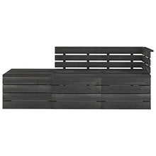 FAMIROSA Set Divani da Giardino su Pallet 3 pz Legno Pino Grigio Scuro-3738