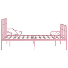 SKM Giroletto con Doghe Rosa in Metallo 160x200 cm