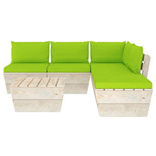 FAMIROSA Set Divani da Giardino su Pallet 6 pz con Cuscini Legno Abete-3551