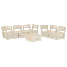 FAMIROSA Set Divani da Giardino su Pallet 6 pz in Legno Abete Impregnato-3719