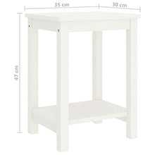 vidaXL Comodini 2pz Bianco 35x30x47 cm Pino Massello