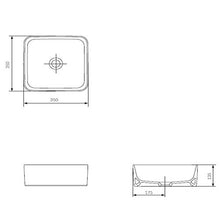 VBChome Moduo, collezione Crea 35, 35 cm x 35 cm x 13,5 cm, lavabo, in ceramica, per bagno e WC