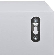 Cacoffay Meuble de rangement en bois blanc avec 4 tiroirs