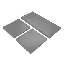 Set di 3 pezzi di ricambio per sedia da giardino in rattan, colore grigio
