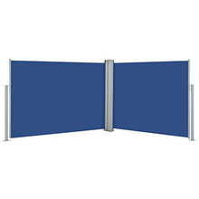 Tenda da sole laterale estensibile blu 120 x 1000 cm
