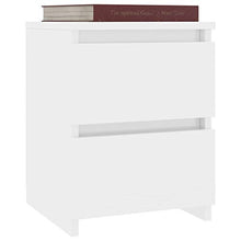 SKM Comodini 30x30x40 cm in Truciolato Minimalismo per Camera (Bianco Lucido, 2 PZ)